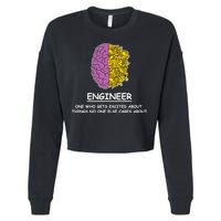 Funny Engineering Mechanical Civil Engineer Cropped Pullover Crew