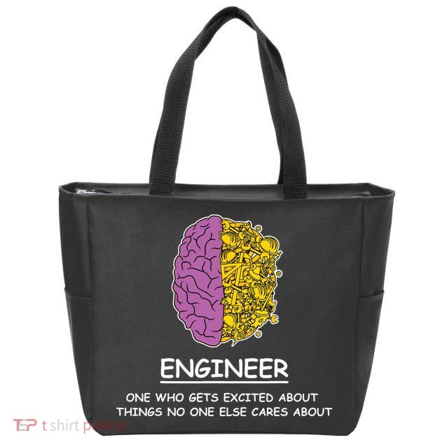 Funny Engineering Mechanical Civil Engineer Zip Tote Bag