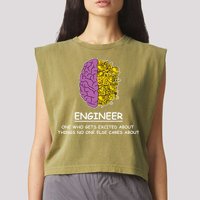 Funny Engineering Mechanical Civil Engineer Garment-Dyed Women's Muscle Tee