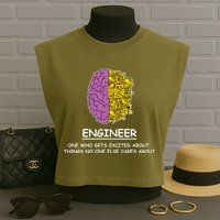 Funny Engineering Mechanical Civil Engineer Garment-Dyed Women's Muscle Tee