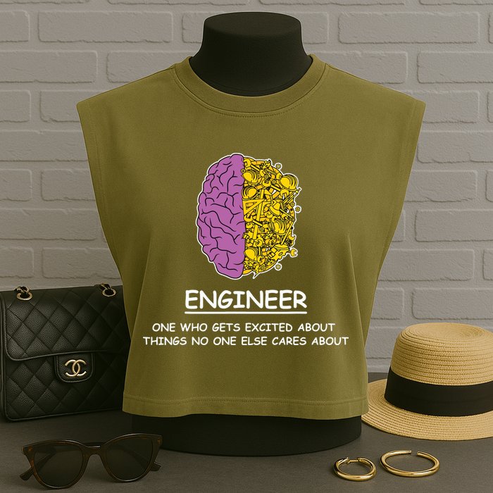 Funny Engineering Mechanical Civil Engineer Garment-Dyed Women's Muscle Tee