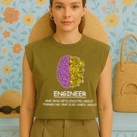 Funny Engineering Mechanical Civil Engineer Garment-Dyed Women's Muscle Tee