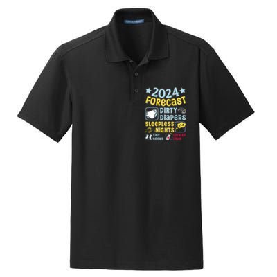 Forecast Expectant Mom To Be 2024 Soon Dad Baby Shower Dry Zone Grid Polo