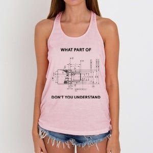 Funny Engineering Mechanical Engineering Women's Knotted Racerback Tank