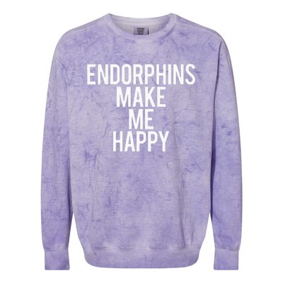 Funny Endorphins Make Me Happy Gym Fitness Workout Running Colorblast Crewneck Sweatshirt