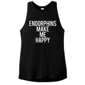 Funny Endorphins Make Me Happy Gym Fitness Workout Running Ladies PosiCharge Tri-Blend Wicking Tank