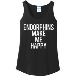 Funny Endorphins Make Me Happy Gym Fitness Workout Running Ladies Essential Tank