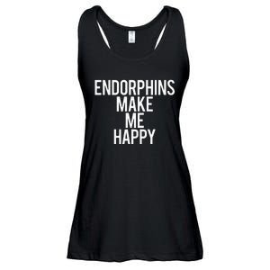 Funny Endorphins Make Me Happy Gym Fitness Workout Running Ladies Essential Flowy Tank