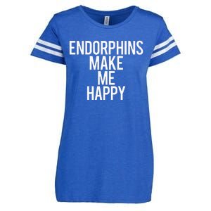 Funny Endorphins Make Me Happy Gym Fitness Workout Running Enza Ladies Jersey Football T-Shirt