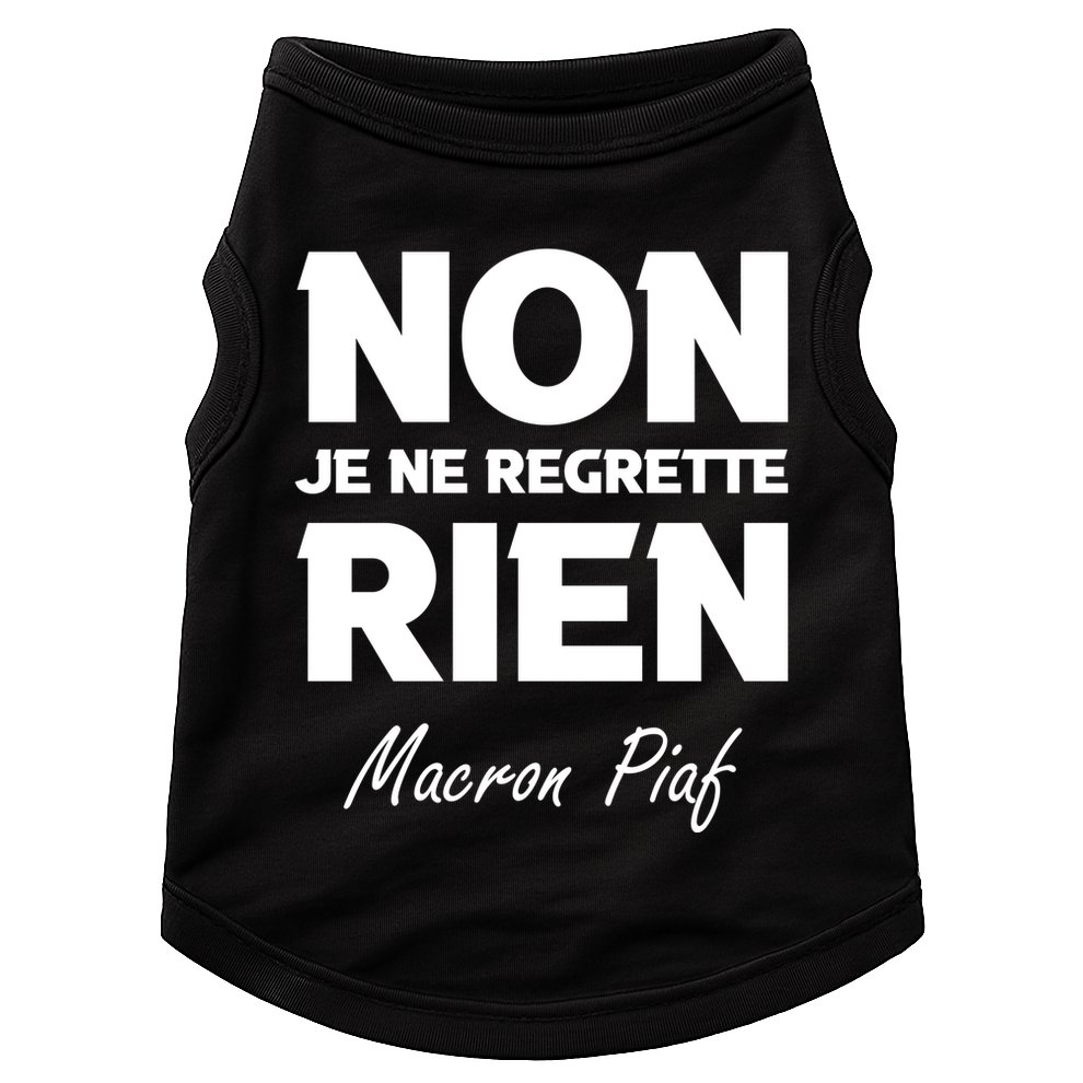 Funny Emmanuel Macron Doggie Tank