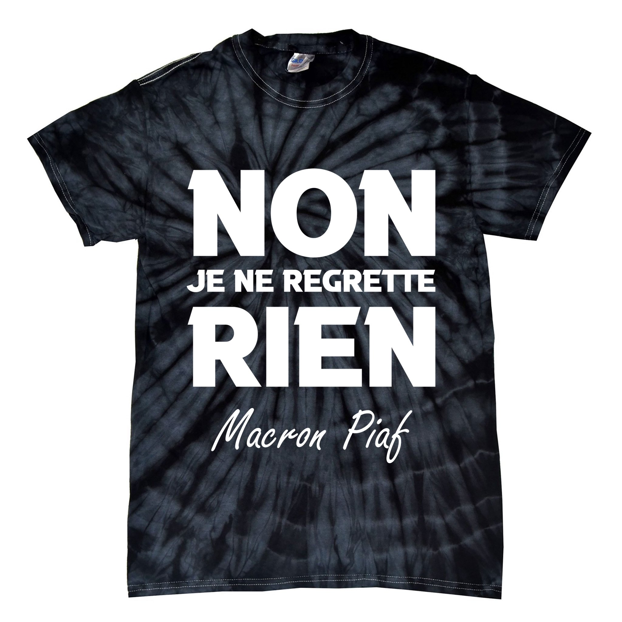 Funny Emmanuel Macron Tie-Dye T-Shirt