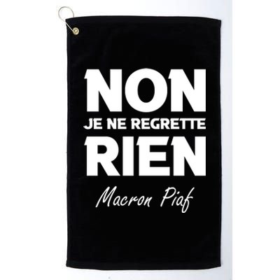 Funny Emmanuel Macron Platinum Collection Golf Towel