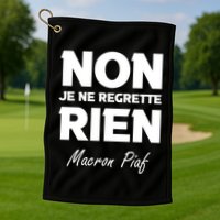 Funny Emmanuel Macron Golf Towel