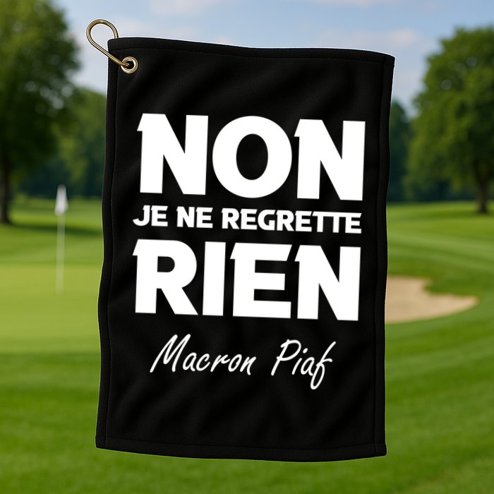 Funny Emmanuel Macron Golf Towel