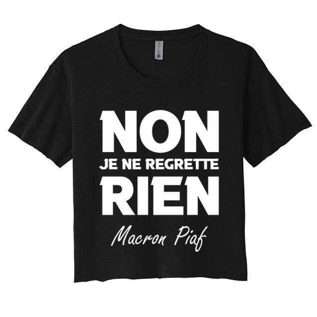 Funny Emmanuel Macron Crop Top