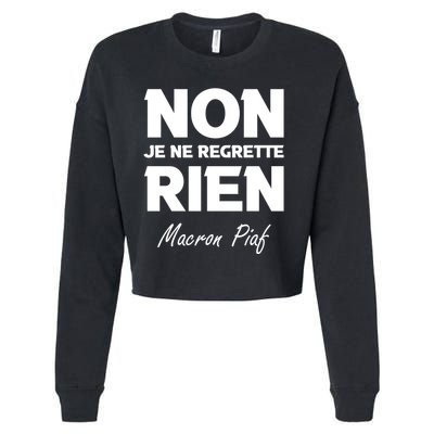 Funny Emmanuel Macron Cropped Pullover Crew