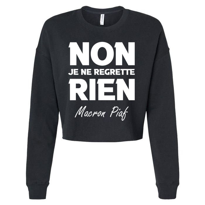 Funny Emmanuel Macron Cropped Pullover Crew