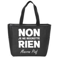 Funny Emmanuel Macron Zip Tote Bag