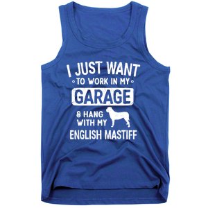 Funny English Mastiff Dad Garage Hang With Dad Garage Me Gift Tank Top