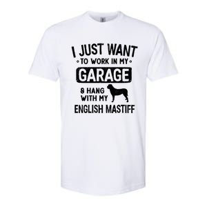 Funny English Mastiff Dad Garage Hang With Dad Garage Me Gift Softstyle CVC T-Shirt