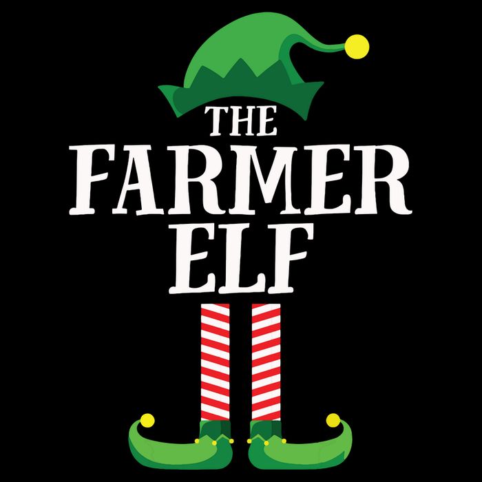 Farmer Elf Matching Family Group Christmas Party Stripe Pom Pom Beanie