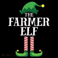 Farmer Elf Matching Family Group Christmas Party Button