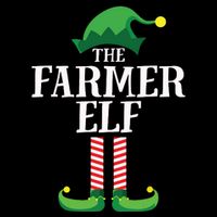 Farmer Elf Matching Family Group Christmas Party 7-Panel Snapback Hat