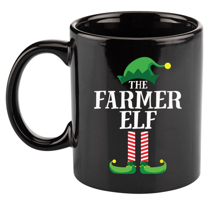 Farmer Elf Matching Family Group Christmas Party 11oz C Handle Ceramic Mug