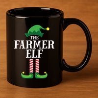 Farmer Elf Matching Family Group Christmas Party 11oz C Handle Ceramic Mug