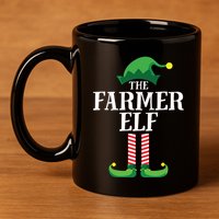 Farmer Elf Matching Family Group Christmas Party 11oz C Handle Ceramic Mug