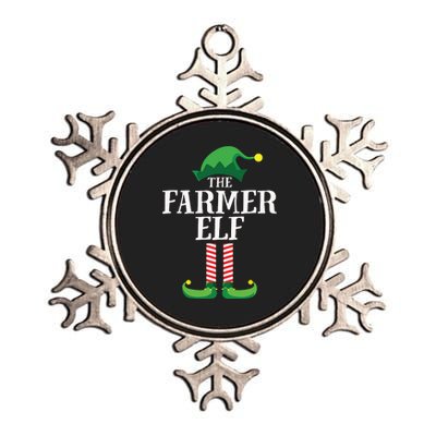 Farmer Elf Matching Family Group Christmas Party Metallic Star Ornament