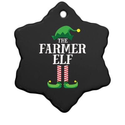 Farmer Elf Matching Family Group Christmas Party Ceramic Star Ornament