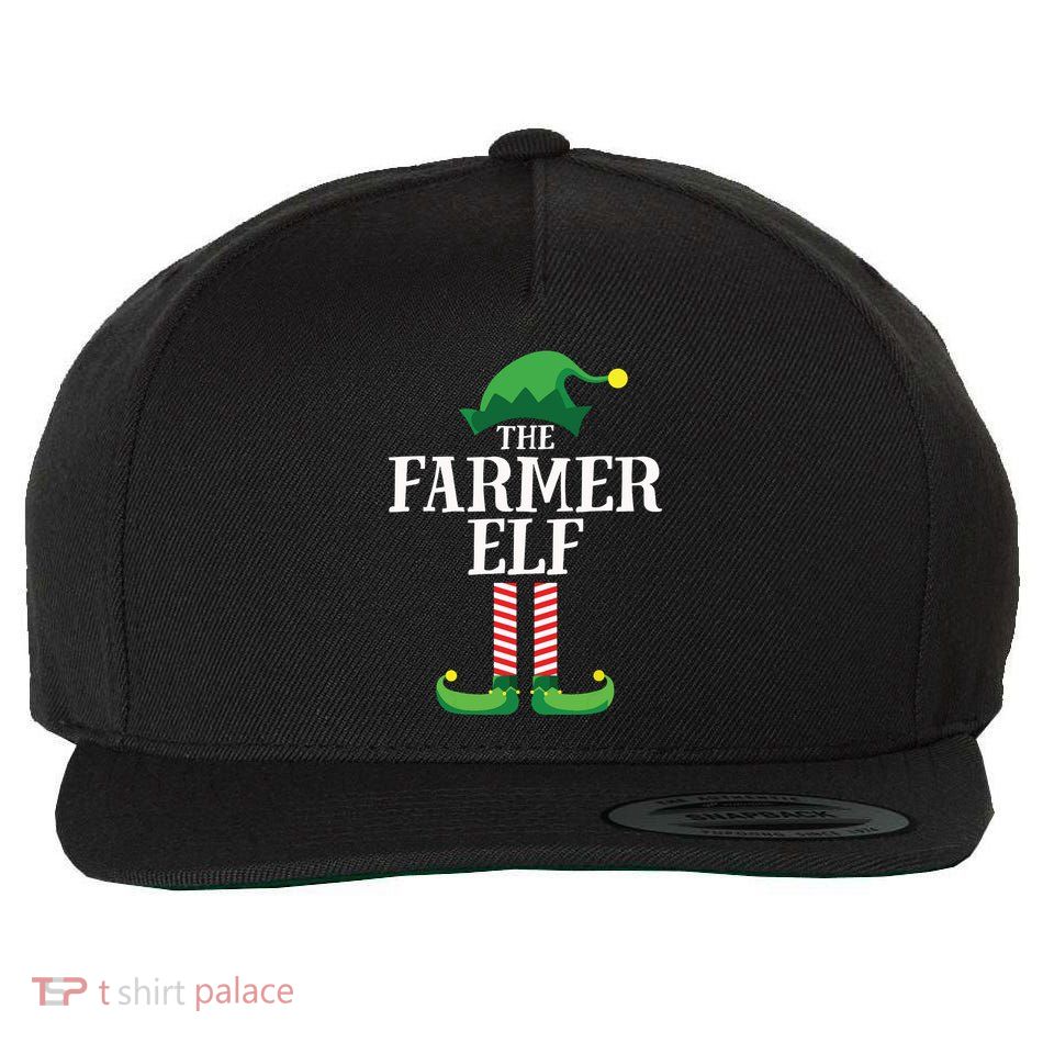 Farmer Elf Matching Family Group Christmas Party Wool Snapback Cap