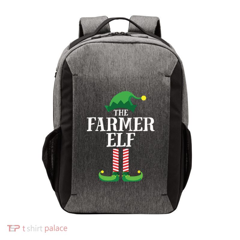 Farmer Elf Matching Family Group Christmas Party Vector Backpack