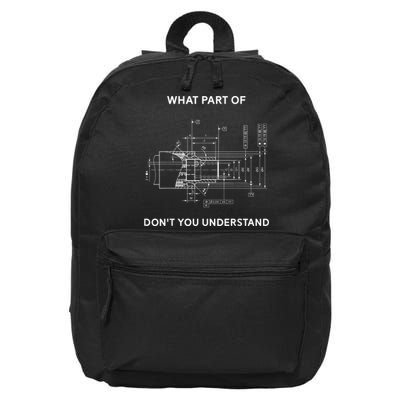 Funny Engineering Mechanical Engineering 16 in Basic Backpack