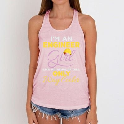 Female Engineering Major Graduates Feminist Engineer Funny Gift Women's Knotted Racerback Tank