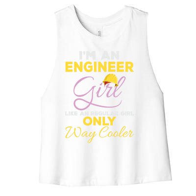 Female Engineering Major Graduates Feminist Engineer Funny Gift Women's Racerback Cropped Tank