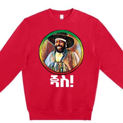 Funny Emperor Menelik II Of Ethiopia Premium Crewneck Sweatshirt