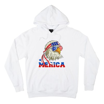 Funny Eagle Mullet Sunglasses Merica 4th Of July USA American Flag Hoodie