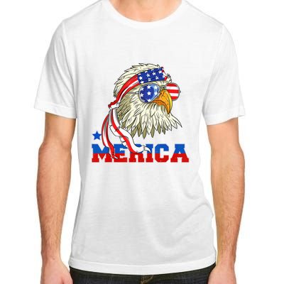 Funny Eagle Mullet Sunglasses Merica 4th Of July USA American Flag Adult ChromaSoft Performance T-Shirt