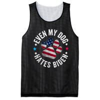 Funny Even My Dog Hates Biden Anti Joe Biden Usa Flag Mesh Reversible Basketball Jersey Tank