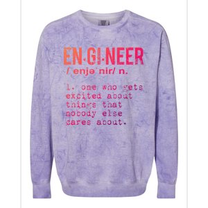 Funny Engineering Meaningful Gift Engineer Definition Gift Colorblast Crewneck Sweatshirt