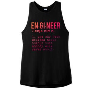 Funny Engineering Meaningful Gift Engineer Definition Gift Ladies PosiCharge Tri-Blend Wicking Tank