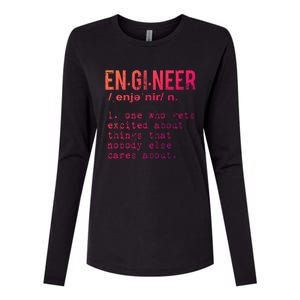 Funny Engineering Meaningful Gift Engineer Definition Gift Womens Cotton Relaxed Long Sleeve T-Shirt