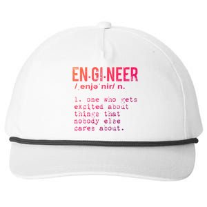 Funny Engineering Meaningful Gift Engineer Definition Gift Snapback Five-Panel Rope Hat