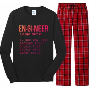 Funny Engineering Meaningful Gift Engineer Definition Gift Long Sleeve Pajama Set