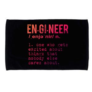 Funny Engineering Meaningful Gift Engineer Definition Gift Microfiber Hand Towel