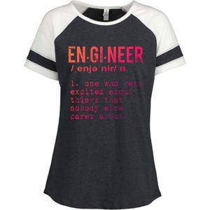 Funny Engineering Meaningful Gift Engineer Definition Gift Enza Ladies Jersey Colorblock Tee