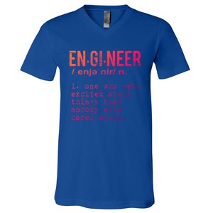 Funny Engineering Meaningful Gift Engineer Definition Gift V-Neck T-Shirt