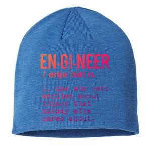 Funny Engineering Meaningful Gift Engineer Definition Gift Sustainable Beanie